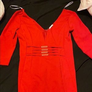 Red mini dress
